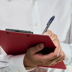 Staples Postscript Retractable Ballpoint Pens, Medium Point, Blue Ink, Dozen (18263)