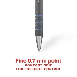 Staples Postscript Retractable Ballpoint Pens, Fine Point, Blue Ink, Dozen (18266)