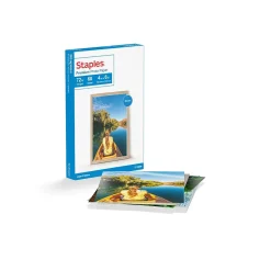Staples Premium Glossy Photo Paper, 4"W x 6"L, 60/Pack (19898-CC)