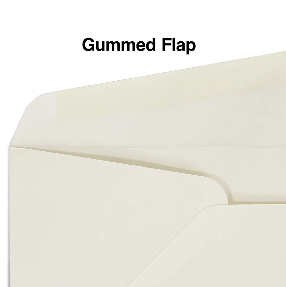 Staples Premium Gummed #10 Business Envelopes, 4 1/8" x 9 1/2", Ivory, 500/Box (918211/19420)