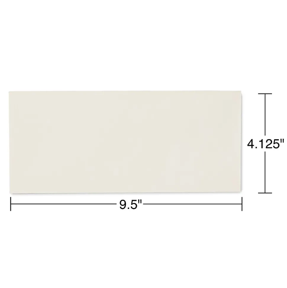 Staples Premium Gummed #10 Business Envelopes, 4 1/8" x 9 1/2", Ivory, 500/Box (918211/19420)