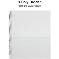 Staples Premium Poly 1-Subject Notebook, 8.5