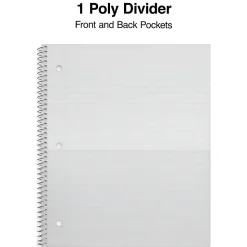 Staples Premium Poly 1-Subject Notebook, 8