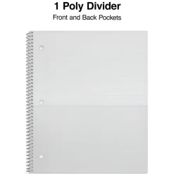 Staples Premium Poly 1-Subject Notebook, 8