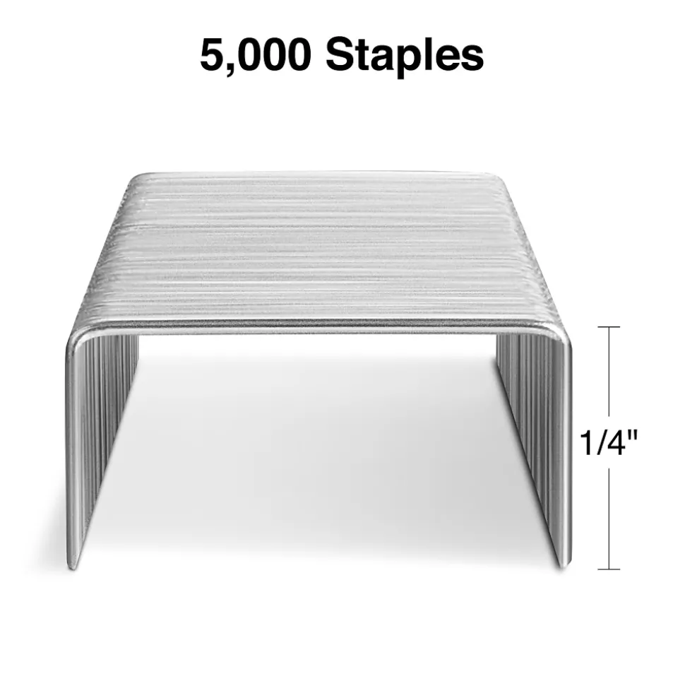 Staples Premium Staples, 1/4" Leg Length, 5000/Box (TR58088)