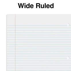 Staples Premium 1-Subject Notebook, 8" x 10.5", Wide Ruled, 100 Sheets, Black, 12 Notebooks/Carton (TR20956CT)