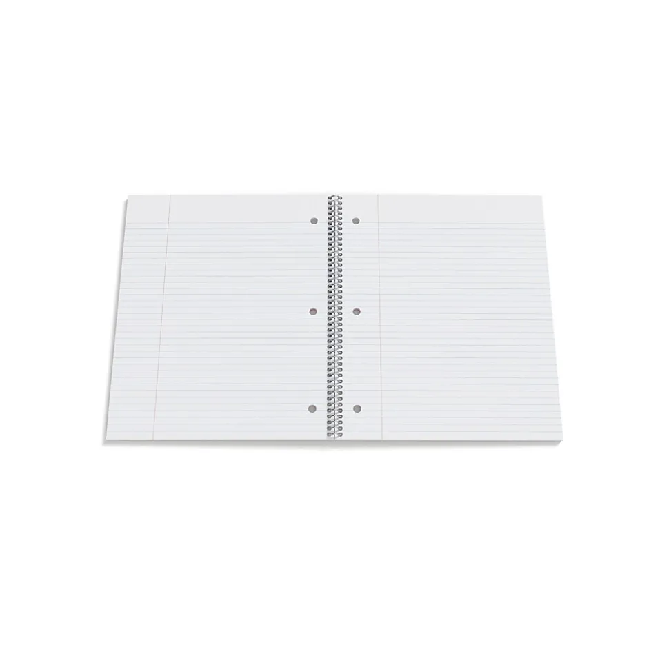 Staples Premium 1-Subject Notebook, 8.5" x 11", College Ruled, 100 Sheets, Red, 12 Notebooks/Carton (ST20952CT)