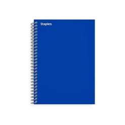 Staples Premium 1-Subject Notebook, 4.38" x 7", College Ruled, 80 Sheets, Blue (ST58348)