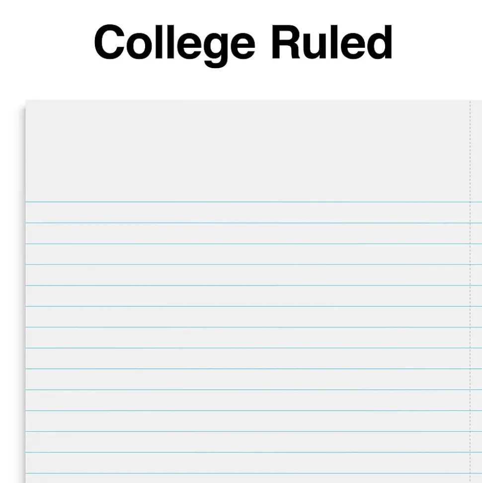 Staples Premium 1-Subject Notebook, 4.38" x 7", College Ruled, 80 Sheets, Blue (ST58348)