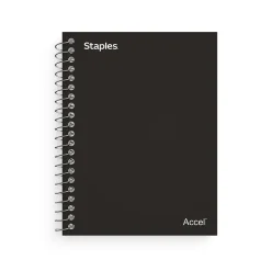 Staples Premium 1-Subject Notebook, 3.5" x 5.5", College Ruled, 200 Sheets, Black (TR58288)