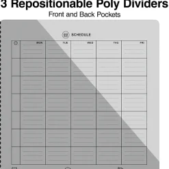 Staples Premium 3-Subject Notebook, 8.5