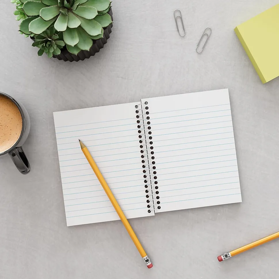 Staples Premium 1-Subject Notebook, 3.5" x 5.5", College Ruled, 200 Sheets, Purple (ST58290D)