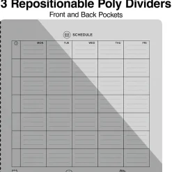 Staples Premium 3-Subject Notebook, 8.5