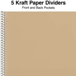 Staples Premium 5-Subject Notebook, 8.5