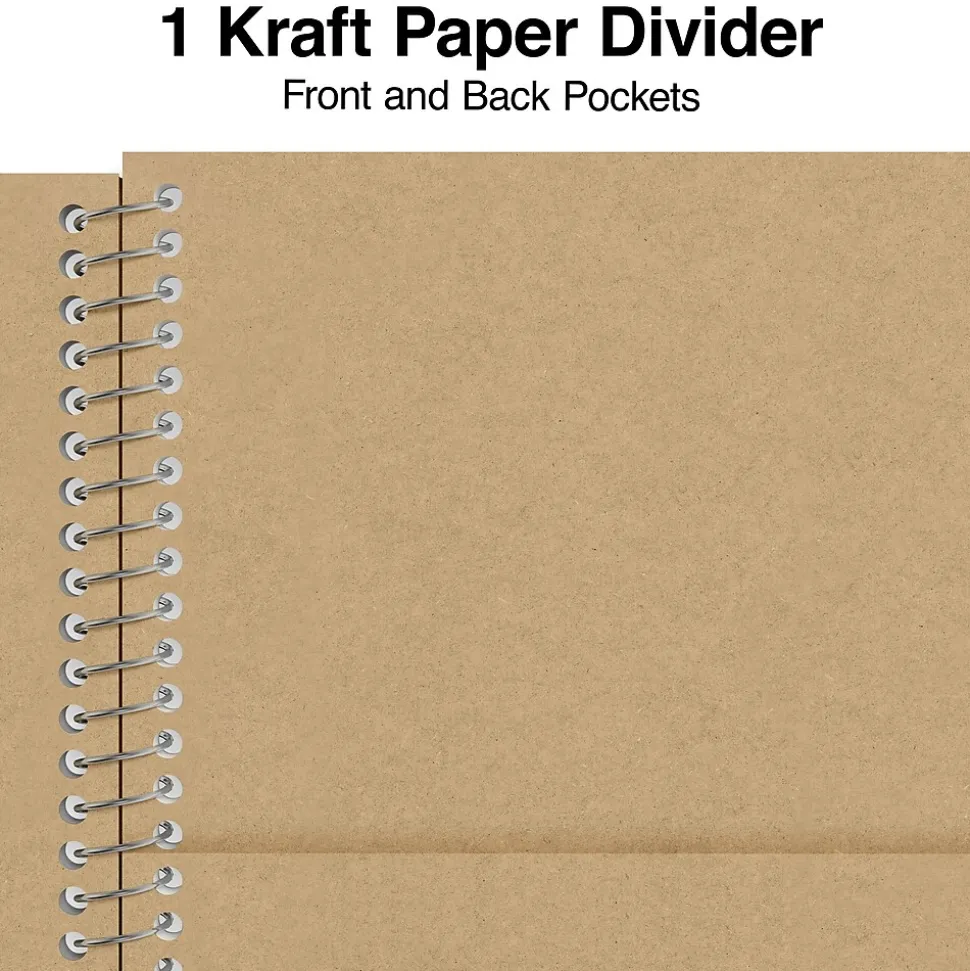 Staples Premium 1-Subject Notebook, 5.875" x 9", College Ruled, 100 Sheets, Brown (ST52120N)