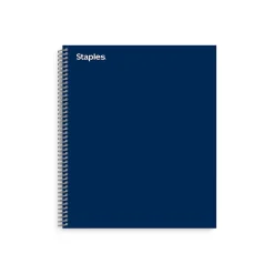 StaplesĀ® Premium 1-Subject Subject Notebooks, 8.5" x 11", College Ruled, 100 Sheets, Blue (TR58356M-CC)