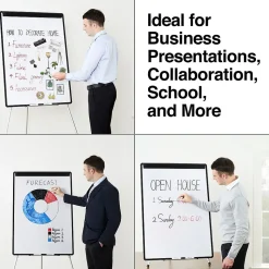 Staples Presentation Flip Chart Easel, White Steel (28217US/50445US)