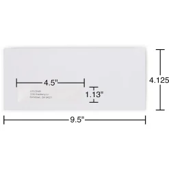 Staples QuickStrip EasyClose Self Seal #10 Window Envelopes, 4 1/8