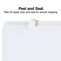 Staples QuickStrip EasyClose #10 Business Envelopes, 4 1/8" x 9 1/2", White, 100/Box (394047N)