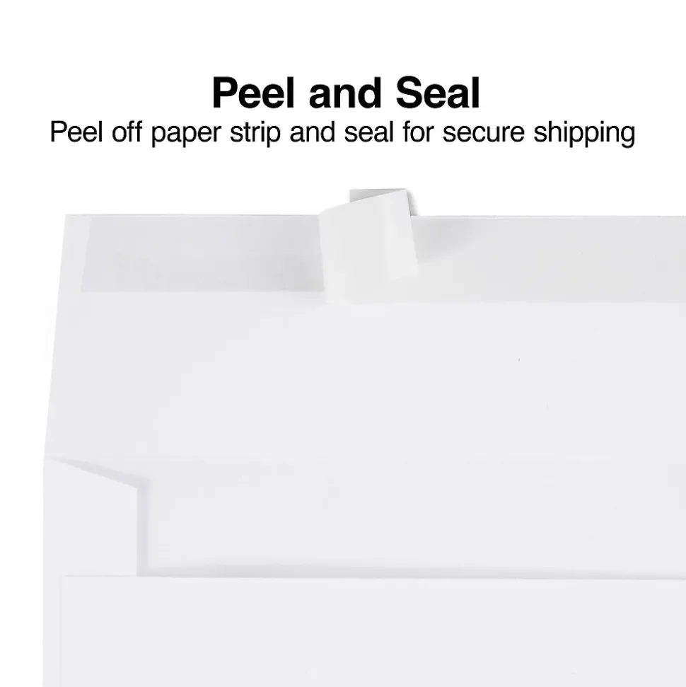 Staples QuickStrip EasyClose Self Seal Invitation Envelopes, White Wove, 100/Box (ST394063/394063)
