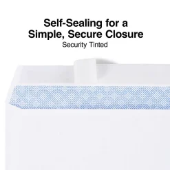 Staples QuickStrip EasyClose Self Seal Security Tinted #6 3/4 Business Envelopes, 3 5/8" x 6 1/2", White, 50/Box (ST862999-CC)