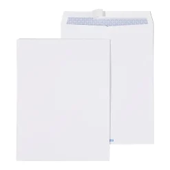 Staples QuickStrip EasyClose Self Seal Security Tinted Catalog Envelopes, 10" x 13", White, 100/Box (ST19957/19957)