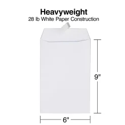 Staples QuickStrip EasyClose Self Seal #1 Catalog Envelopes, 6
