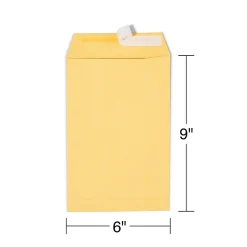 Staples QuickStrip EasyClose Kraft Self Seal #1 Catalog Envelopes, 6