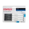 Staples Remarx Dry Erase Pen-Style Markers, Fine Tip, Black, 4/Pack