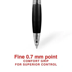 Staples® Retractable Ballpoint Pens, Fine Point, 0.7mm, Black Ink, Dozen (50786-CC)