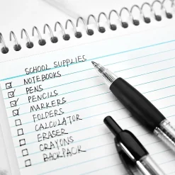 Staples® Retractable Ballpoint Pens, Fine Point, 0.7mm, Black Ink, Dozen (50786-CC)