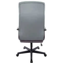 Staples® Rutherford Ergonomic Faux Leather Swivel Executive Chair, Gray (58677V)