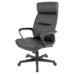 Staples Rutherford Luxura Ergonomic Faux Leather Swivel Manager Chair, Black (ST45608V-CC)