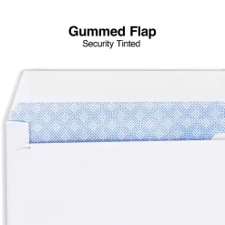 Staples Security Tinted #8 Business Envelopes, 3 5/8" x 8 5/8", White, 500/Box (438614-CC)