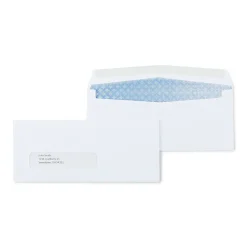Staples Security Tinted #8 5/8 Business Envelopes, 3 5/8" x 8 5/8", White, 500/Box (918179/19410)