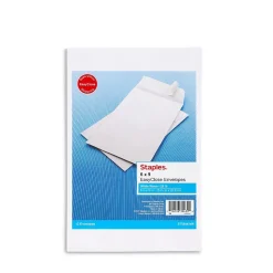 Staples Self Seal Catalog Envelope, 6" x 9", White, 12/Pack (594414/19007)