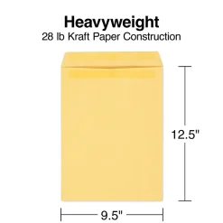 Staples Self Seal Kraft Catalog Envelopes, 9.5