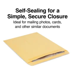 Staples Self Seal Kraft Catalog Envelopes, 10"L x 13"H, Brown, 100/Box (534818/19022)