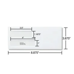 Staples Self Seal Self Seal Security Tinted #9 Double Window Envelopes, 3 7/8