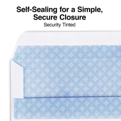 Staples Self Seal Self Seal Security Tinted #10 Business Envelopes, 4 1/8" x 9 1/2", White, 500/Box (ST511289-CC)