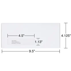 Staples Self Seal Self Seal Security Tinted #10 Window Envelopes, 4 1/8