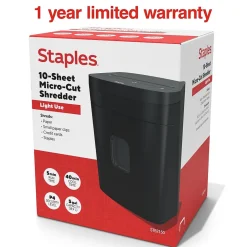Staples 10-Sheet Micro-Cut Multi-Media Shredder (ST62150)
