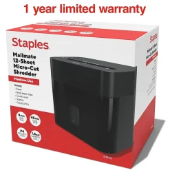 Staples 12-Sheet Micro-Cut Multi-Media Shredder (ST62152)