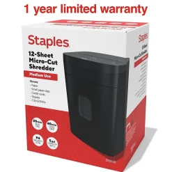 Staples 12-Sheet Micro-Cut Multi-Media Shredder (ST62153)