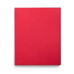 Staples Smooth 2-Pocket Paper Folder with Fasteners, Red, 25/Box (50772/27540-CC)