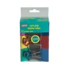 Staples Soft Grip 1.25" Binder Clips, Medium, Assorted Colors, 12/Pack (35313)