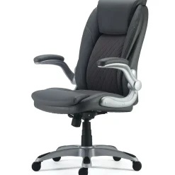 Staples Sorina Ergonomic Bonded Leather Swivel Executive Chair, Grey (53253)