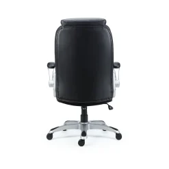 Staples Sorina Ergonomic Bonded Leather Swivel Executive Chair, Black (58262)