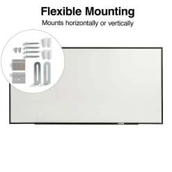 Staples Standard Durable Melamine Dry-Erase Whiteboard, Aluminum Frame, 8' x 4' (52684-CC)