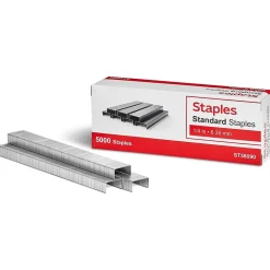 Staples Standard Staples, 1/4" Leg Length, 5000 /Box (TR58090)